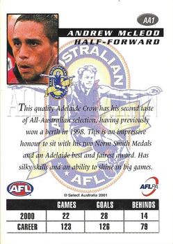 2001 Select AFL Authentic - All Australian #AA1 Andrew McLeod Back